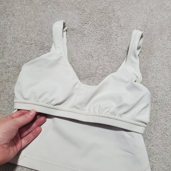 LULULEMON Align Tank Top Nulu Cropped Gym Yoga Bone Ivory Women's 6, AB Cups - Picture 5 of 13